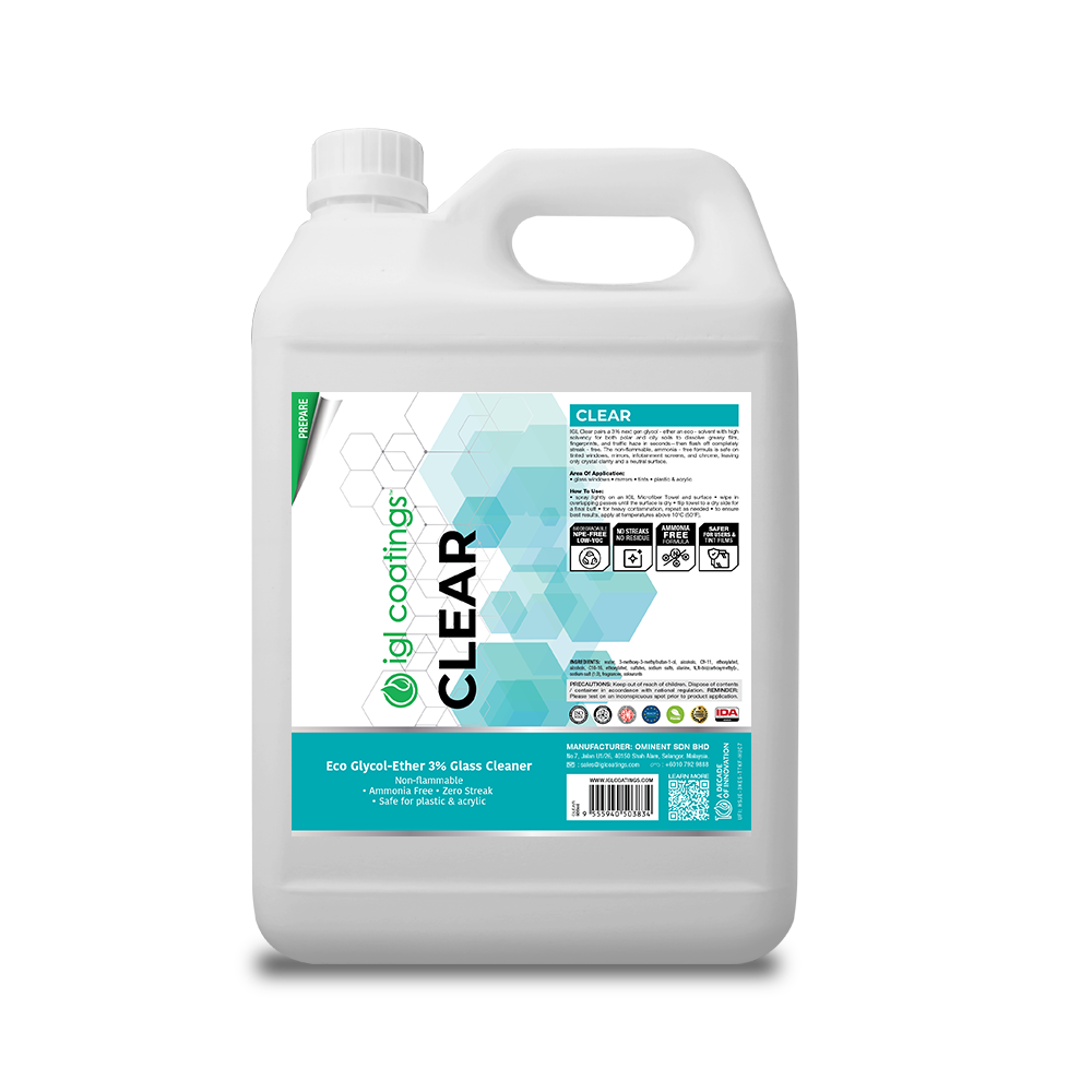 İGL ECOSHİNE CLEAR CAM TEMİZLEME 5LT.