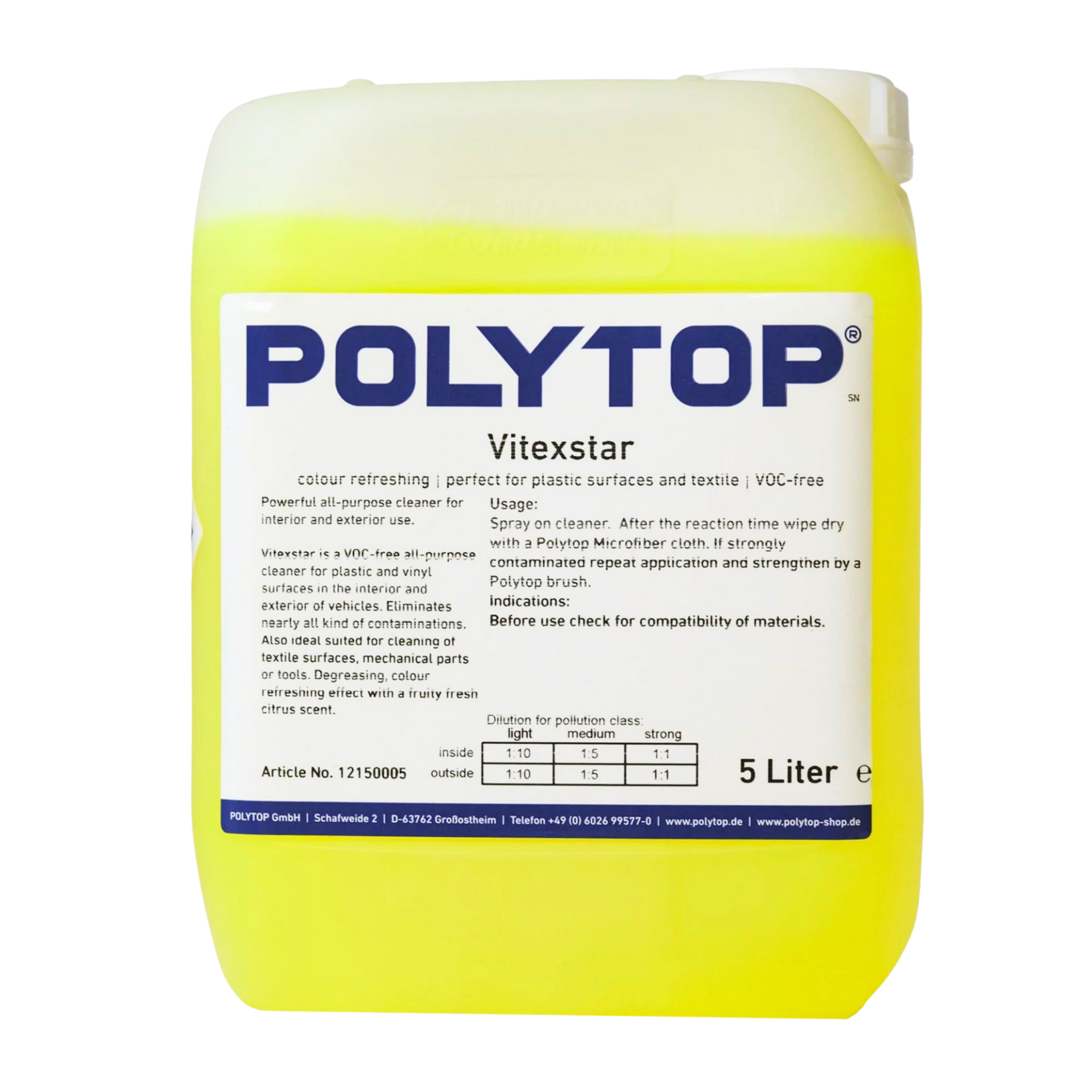 Polytop Vitexstar Genel Amaçlı Temizleyici 5lt.