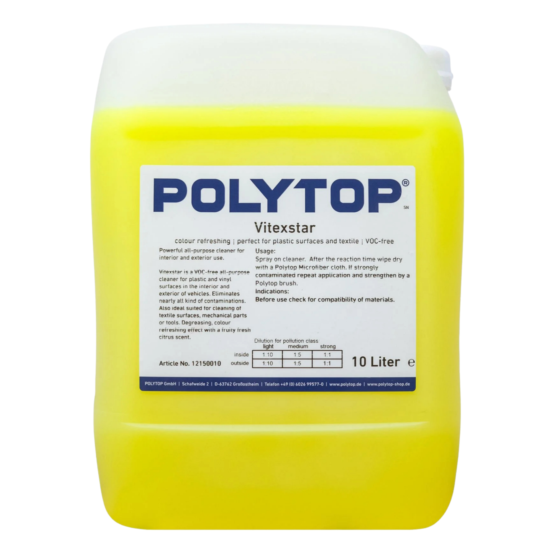Polytop Vitexstar Genel Amaçlı Temizleyici 10lt.