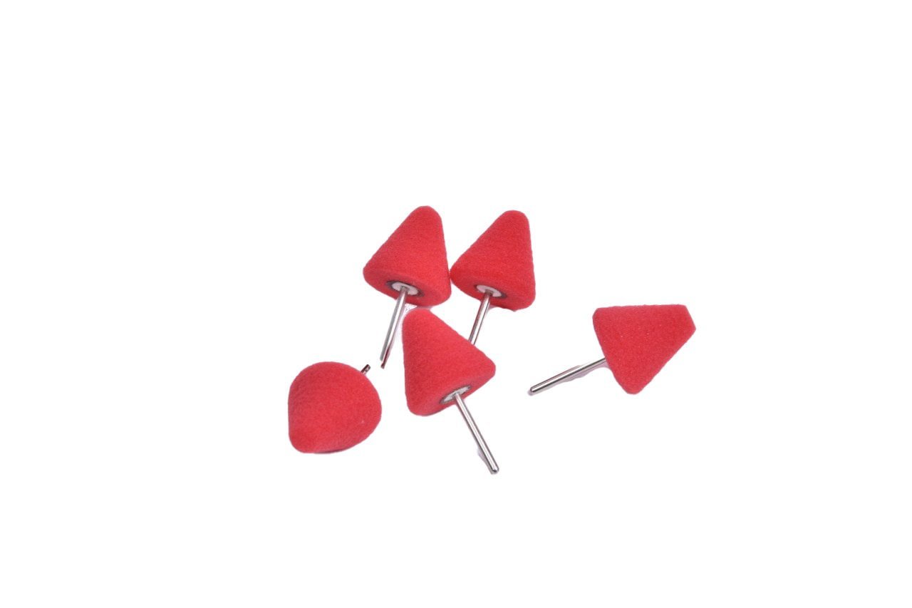 Shine Mate Mini Polisher Kit Süngerleri Konik Kırmızı 5'li Paket