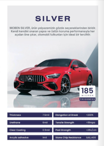Moben Sılver TPU PPF Kaplama 185 Mikron