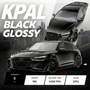 KPAL BLACK GLOSSY TPU PPF 190 MİKRON