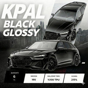 KPAL BLACK GLOSSY TPU PPF 190 MİKRON