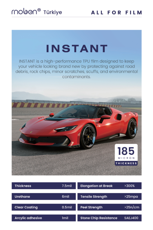 Moben Instant TPU PPF Kaplama 185 Mikron