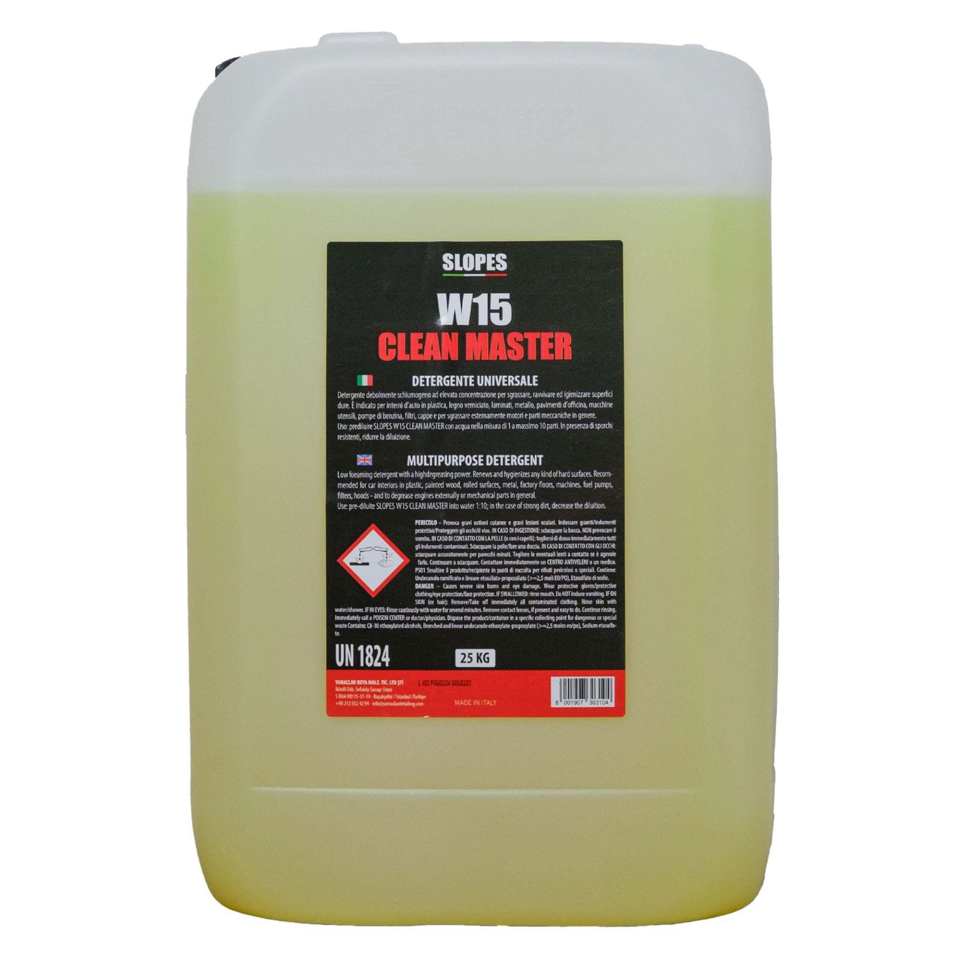 Slopes W15 Clean Master Genel Amaçlı Temizleme 25lt.