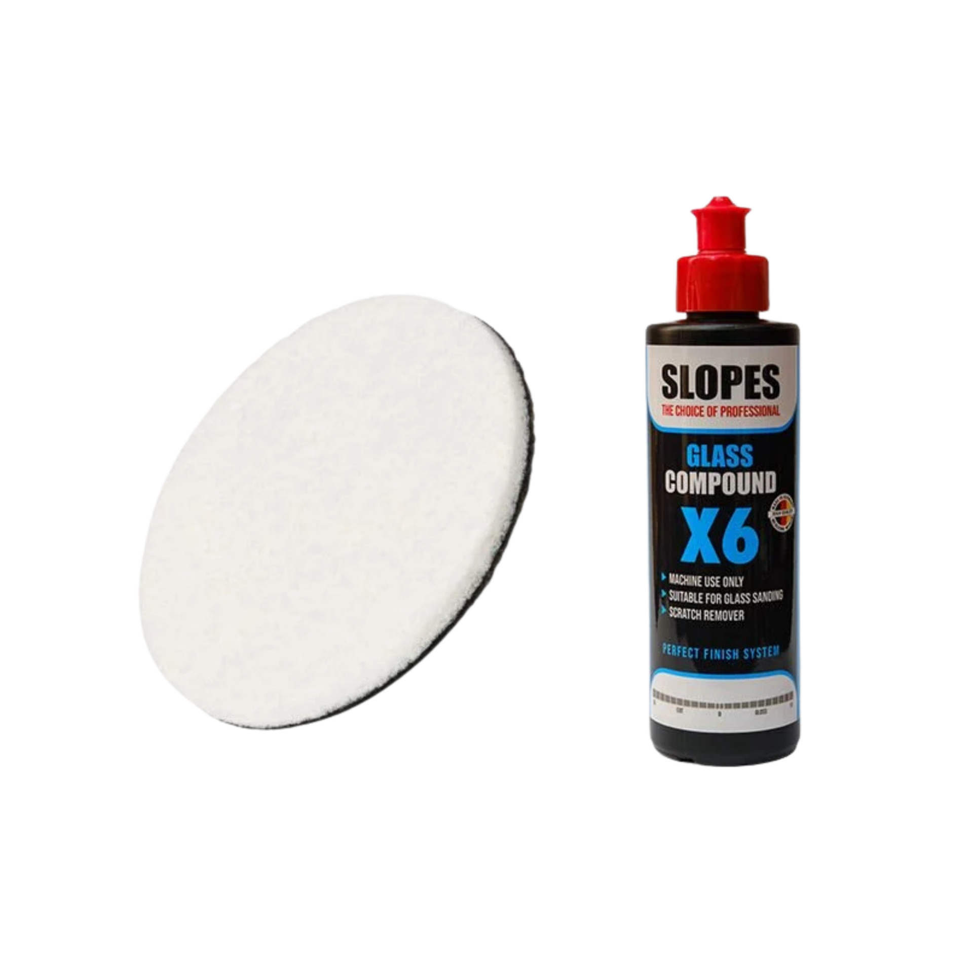 Slopes X6 Glass Compound Çizik Giderici Cam Pastası 250ml. Keçe Seti