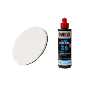 Slopes X6 Glass Compound Çizik Giderici Cam Pastası 250ml. Keçe Seti