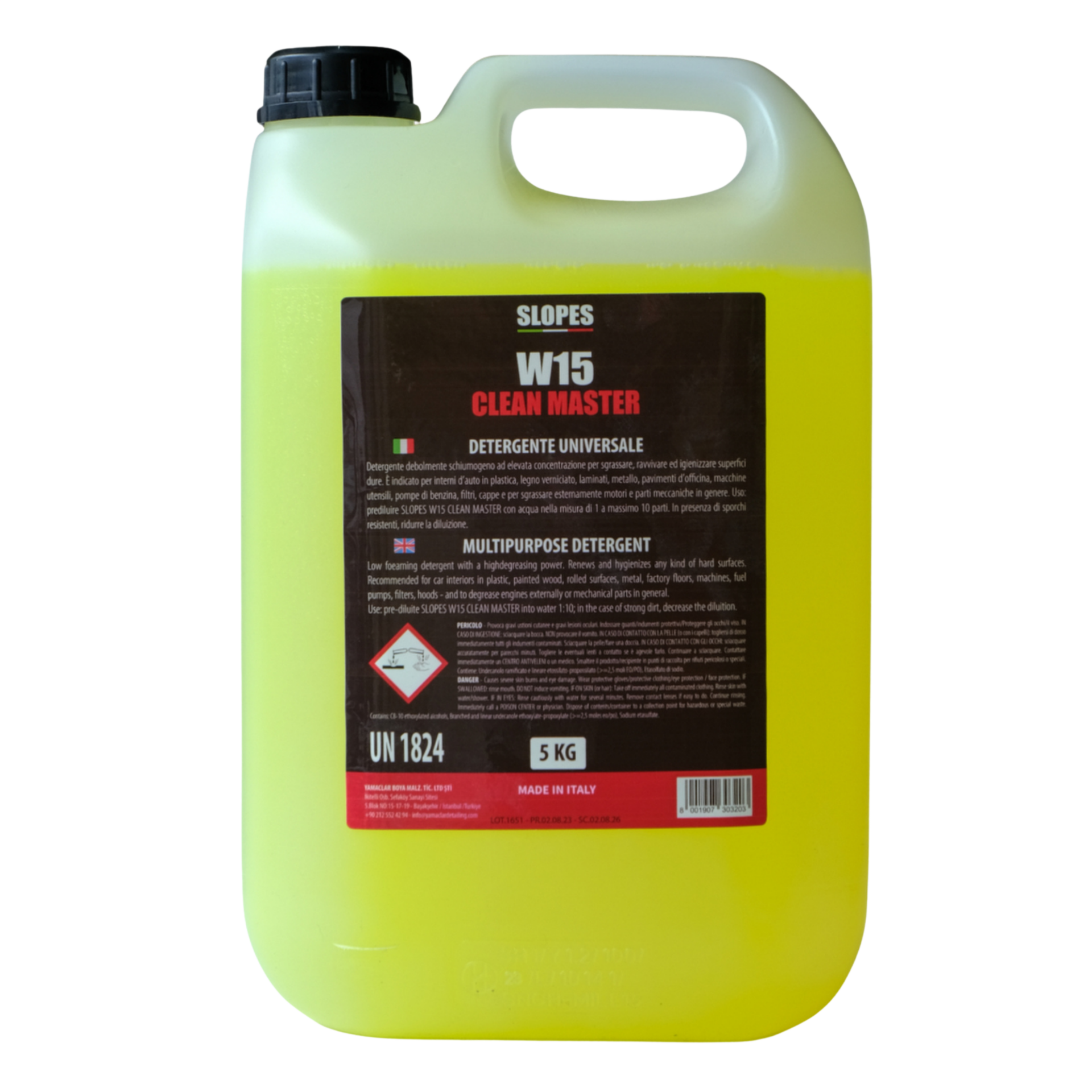 Slopes W15 Clean Master Genel Amaçlı Temizleyici 5lt.