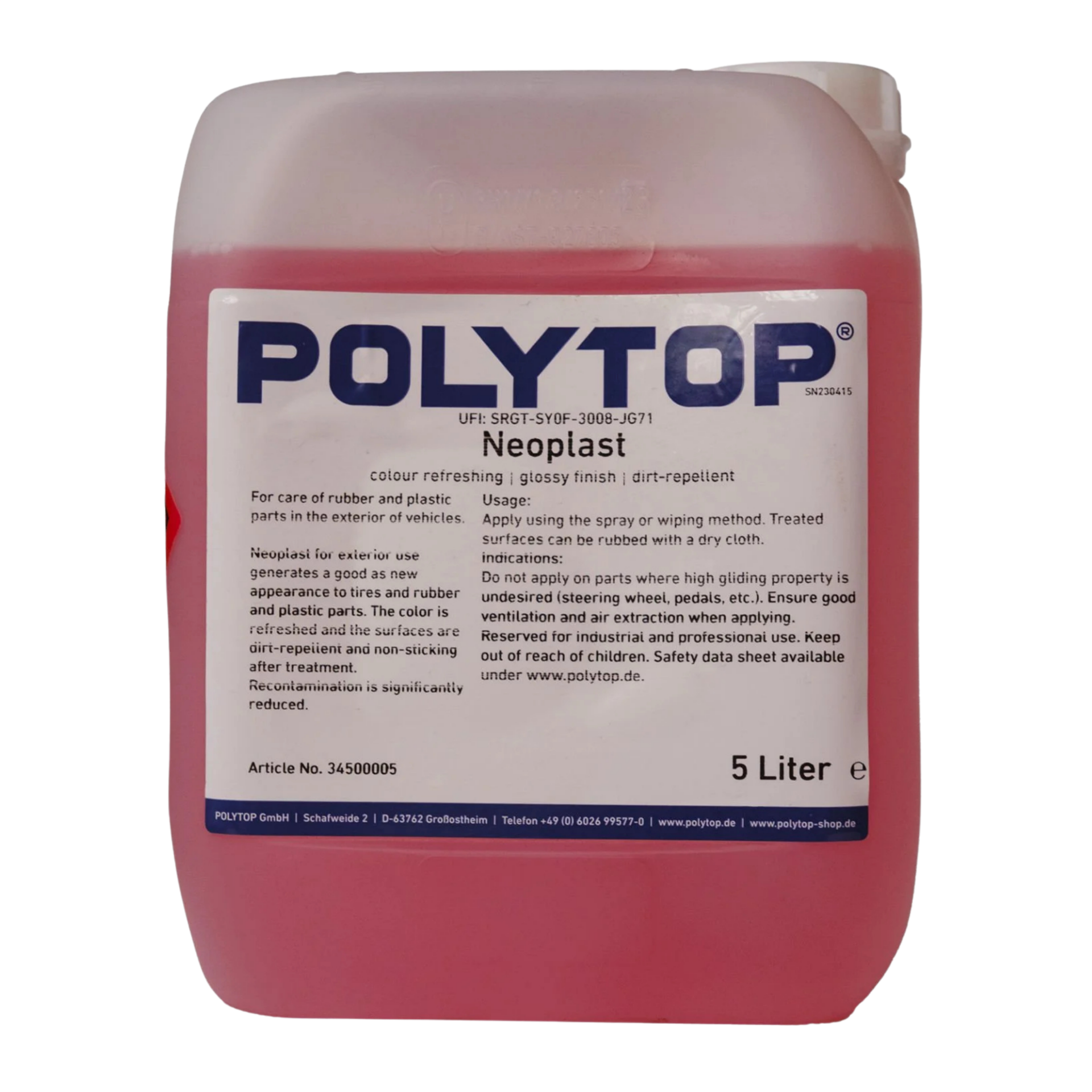 Polytop Neoplast Lastik Parlatıcı 5lt.
