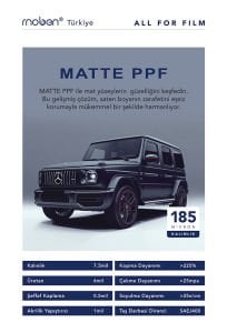 Moben Matte (Mat) Ppf Kaplama 185 Mikron
